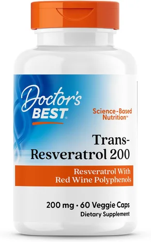 Miniatura 8 de Doctor's Best Suplemento Trans Resveratrol 600 mg para hombres y mujeres - Cápsulas de trans-resveratrol 98% puro para nutrición, apoyo a la salud