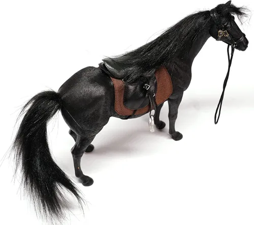 Miniatura 4 de Hanover - Decoración de caballo negro de resina, decoración del hogar, estatua de caballo para escritorios, poliresina duradera con detalles