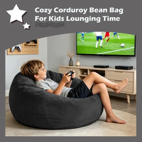 Miniatura 4 de LPMOERA Puf de espuma viscoelástica para niños/adolescentes con relleno redondo para niños, para sala de estar, dormitorio, dormitorio