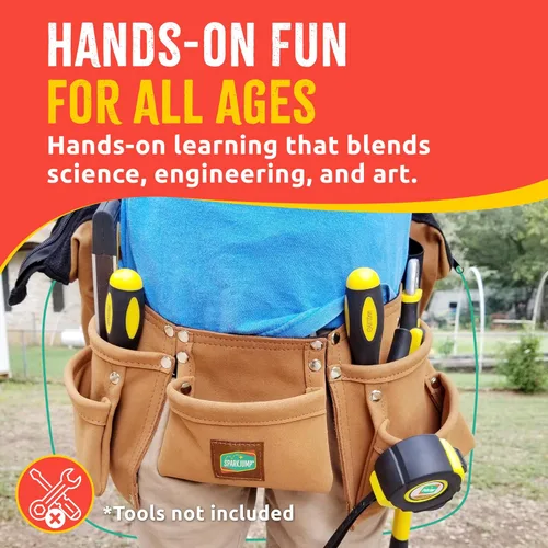 Miniatura 4 de Cinturón de herramientas SparkJump para niños marrón, cinturón de herramientas de cuero ajustable para niños pequeños y niños, disfraz de Cinturón