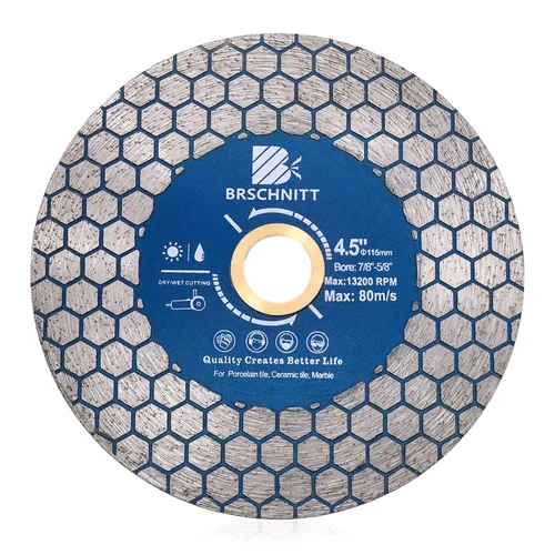 Miniatura 8 de Rueda de corte de granito de diamante de 4 pulgadas, amoladora angular soldada al vacío de 4.134 in, hoja de diamante para cortar porcelana