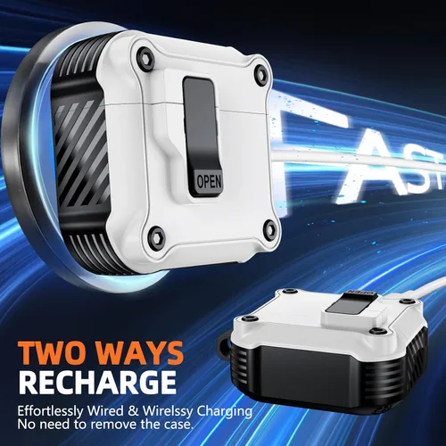 Miniatura 5 de Inesore Funda compatible con AirPods de 4ª generación, con kit de limpieza, interruptor automático seguro para la nueva funda de carga Airpods 4