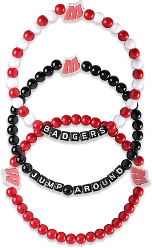 Miniatura 78 de FOCO NCAA unisex-adulto Paquete de 3 Pulseras de la Amistad con Cuentas con Logotipo de Equipo Universitario de la NCAA Oficialmente Licenciadas