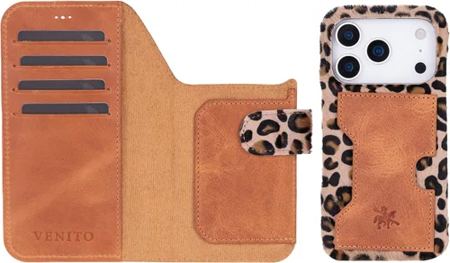 Miniatura 40 de Venito Florence - Funda de piel compatible con Samsung Galaxy S9, extra segura con bloqueo RFID, cartera desmontable para teléfono (gris decolorado)