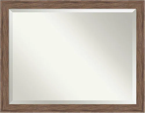 Miniatura 107 de Amanti Art - Espejo con marco para el tocador o para montar en la pared del baño, medidas en pulgadas Grano de café marrón