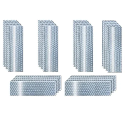 Miniatura 125 de Cinta reflectante blanca de 4 pulgadas, adhesivo de seguridad de advertencia impermeable para exteriores (10 pies)