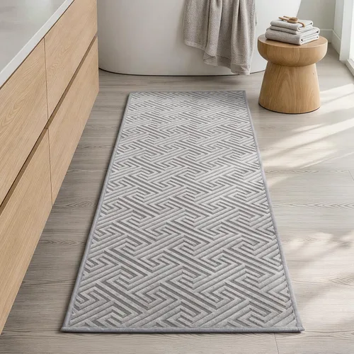 Miniatura 39 de YIHOUSE Beige Bathroom Rugs 17"x24", Quick Dry Non Slip Bath Rug, Absorbent Machine Washable Thin Bath Mat for Restroom Floor Tub Laundry Room Home