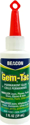 BEACON Gem-Tac - Adhesivo de alta calidad para pegar de forma segura diamantes de imitación y gemas, a base de agua, resistente a los rayos UVA, 2