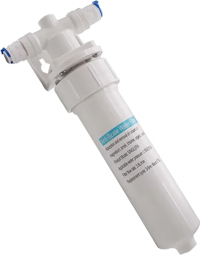 Miniatura 3 de Westbrass AF400 Unidad de filtro y cartucho en línea debajo del fregadero para grifos dispensadores de agua caliente o pura instantánea, color blanco