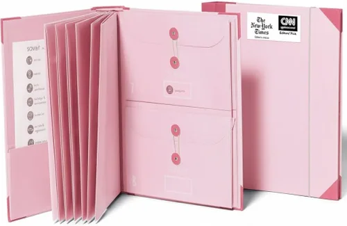 Miniatura 8 de Savor El Organizador de Documentos The Folio™ Edición 2025 Carpeta de Vida Premium Organizador de Acordeón Encuadernado en Tela Teñida Pizarra
