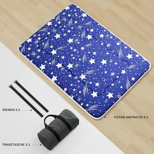 Miniatura 7 de Kiseely Colchón de futón japonés, plegable, tapete de tatami portátil, almohadilla para dormir con bolsa y correa, colchón grueso para dormir