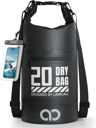 Miniatura 20 de Lamicall Mochila seca impermeable - [Durable y flotante] 5L/10L/20L/30L/40L bolsa grande impermeable con funda impermeable para teléfono para kayak