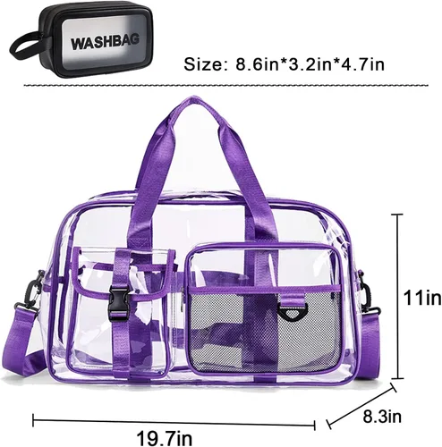 Miniatura 155 de Pequeña bolsa de gimnasio para mujer, bolsa de viaje con compartimento para zapatos