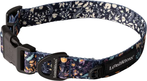 Miniatura 9 de Leash Boss Collar reflectante ajustable para perro, hebilla de liberación rápida y ribetes e hilos reflectantes para perros pequeños, medianos