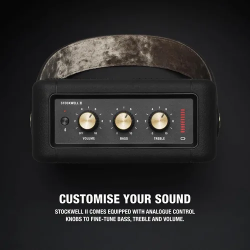 Miniatura 4 de Marshall Stockwell II - Altavoz Bluetooth portátil, negro y latón