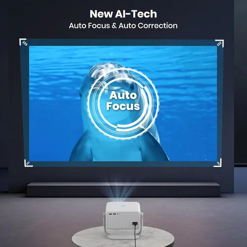 Miniatura 4 de Proyector 4K con WiFi y Bluetooth, mini proyector nativo de 1080P, portátil, enfoque automático y compatible con Keystone con TV Stick/Memory