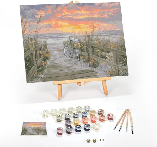 Miniatura 53 de Ledgebay Kit de Pintura por Números DIY para Adultos con Lienzo Enmarcado, de Principiante a Avanzado, los Kits Incluyen Juego de Pintura Acrílica