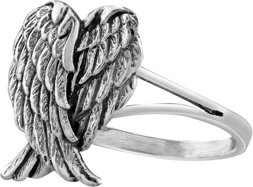 Miniatura 4 de AeraVida Anillo de plata de ley 925 con alas de ángel plegadas Heavenly Love