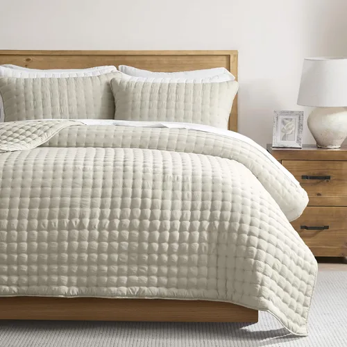 Miniatura 25 de WDCOZY Juego de ropa de cama tamaño individual con funda de almohada, colcha suave y ligera, edredón acolchado y fino para todas las estaciones, 2
