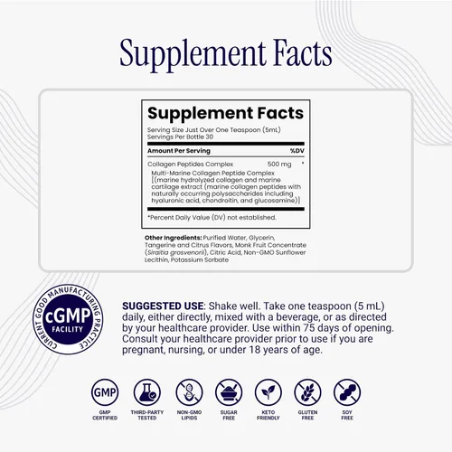 Miniatura 3 de Rho Nutrition Péptidos de colágeno liposomal, suplemento de colágeno líquido de alta absorción, apoya la elasticidad de la piel, la salud
