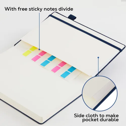 Miniatura 5 de FOCUS DAY Cuaderno Grueso en Formato Diario, Cuadernos de Cuero A5 con 320 Páginas de Papel Rayado para la Universidad, Cuaderno Diario de Tapa Dura