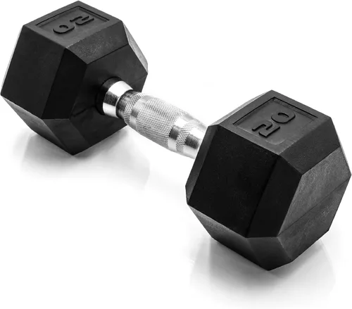CAP Barbell Peso de la mancuerna hexagonal recubierta, individual, 10-120 libras, múltiples opciones