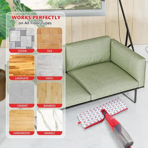 Miniatura 5 de Almohadillas de microfibra compatibles con la mopa O-Cedar Promist MAX, almohadillas de repuesto reutilizables para trapeador, cabezales