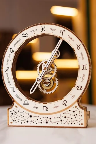Miniatura 2 de Wood Trick Reloj cinético moderno, rompecabezas de madera 3D para niños y adultos, diseño estético de mecanismo mágico, kits de modelos de bricolaje