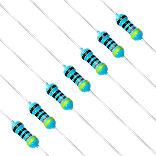 Miniatura 33 de Chanzon 100pcs 1/4W (0.25W) 62 Ohmios Resistencia fija de película metálica Ohmios 0.01 ±1% Tolerancia 62R MF Resistencias de orificio pasante