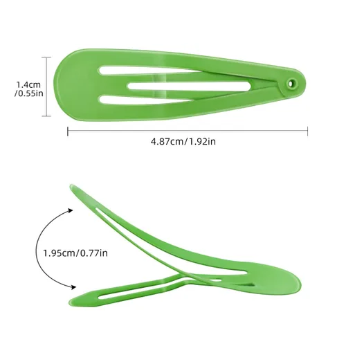 Miniatura 2 de 100 pinzas para el cabello para niñas, pinzas coloridas para el cabello de 2 pulgadas, pasadores de metal antideslizantes en 33 accesorios