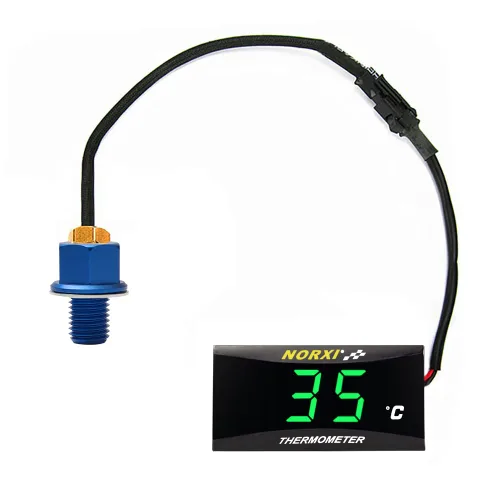 Miniatura 19 de Medidor de temperatura de aceite de motocicleta Medidor digital de temperatura de aceite termómetro electrónico con adaptador de sensor de Azul