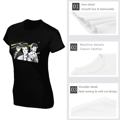 Miniatura 5 de Soda Music and Stereo Women's T-Shirt Printed Casual Crewneck Short Sleeve Tops Summer Tee Black