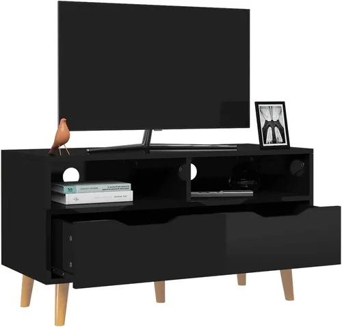 Miniatura 3 de TV Stand, Television Stands Media Console Entertainment Center Console Table Suitable for Living Room Home Office Bedroom Lounge High Gloss Black