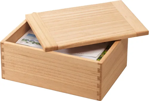 Miniatura 8 de KIRIGEN Caja de Almacenamiento de Madera con Tapa - Cajas Decorativas para Manualidades, Costura, Recuerdos, Memoria - Caja de Almacenamiento