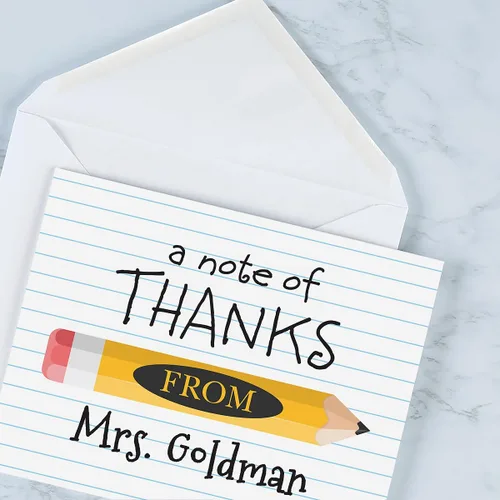 Miniatura 3 de Current Tarjetas de notas personalizadas para profesores de lápiz amarillo, 24 tarjetas con sobres blancos, tamaño de 4¼ x 5½ pulgadas, papelería