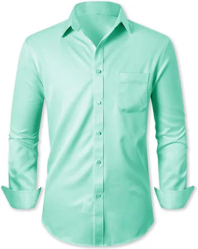 Miniatura 4 de Cromoncent Conjunto de camisa de vestir de manga larga para hombre y corbata con corbata y pañuelo a juego