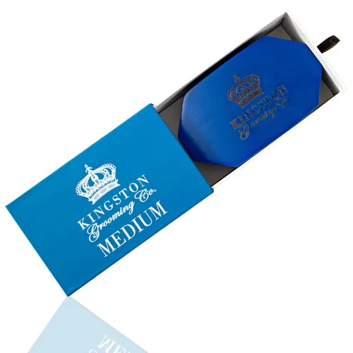 Miniatura 4 de Kingston Grooming Co. Cepillo de onda media para hombres 360, cepillo de pelo de cerdas de jabalí para hombre, perfecto para cabello, barbas u Azul