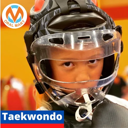 Miniatura 4 de Oral Mart - Protector bucal deportivo con correa para fútbol, lacrosse, hockey sobre hielo, taekwondo