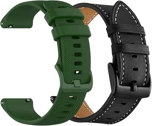 Compatible con Amazfit GTR 4 Bandas, GTR 3/3 Pro, bandas de silicona y cuero de 0.866 in para GTR 4 Pro Limited Edition, GTR 4 1.850 in, GTR 2, GTR