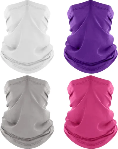 Miniatura 12 de ROXUN Paquete de 4 Polainas para Cuello, Bufanda con Protección UV, Máscara Facial Transpirable y Refrescante, Bandana para Senderismo