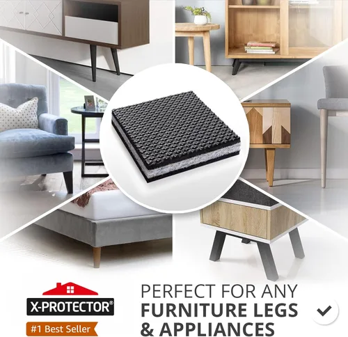 Miniatura 2 de Almohadillas Antideslizantes para Muebles X-PROTECTOR 48 PIEZAS - 32 piezas Redondas de 1" + 16 piezas Cuadradas de 2" Agarraderas para Muebles!