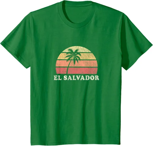 Miniatura 46 de El Salvador Vintage 70s Retro Throwback Design Camiseta, Azul
