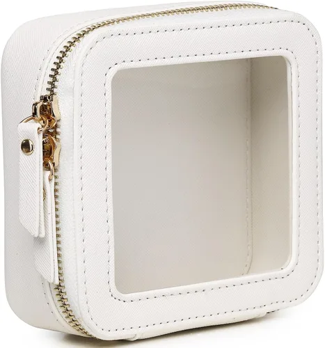 Miniatura 48 de Pinkmik Pequeña bolsa de maquillaje, mini estuche transparente para maquillaje y neceser con cremallera, organizador de bolsos para mujer
