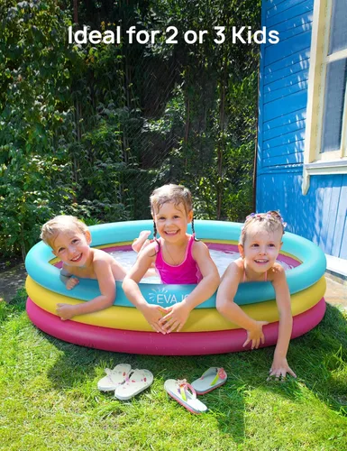 Miniatura 4 de Evajoy - Piscina inflable de 58 x 13 pulgadas para niños, piscina grande para perros, piscina para el patio trasero y el jardín familiar