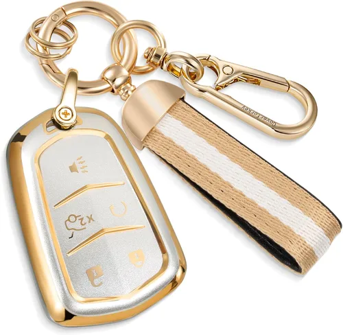 Miniatura 58 de Funda para llavero GMC con llavero de cuerda trenzada de metal antipérdida, exquisita funda suave para Tahoe Acadia Terrain Yukon Yukon XL Silverado