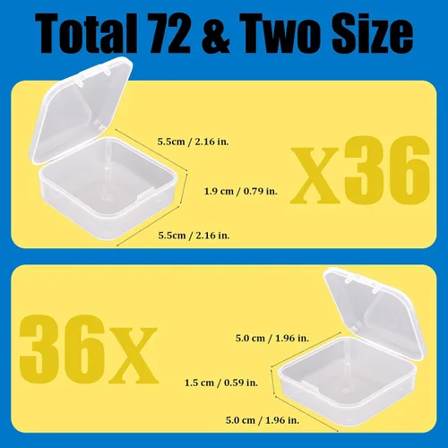 Miniatura 2 de Mathtoxyz Caja organizadora de 36 piezas, organizadores pequeños y contenedores de almacenamiento, soporte rectangular, fundas de plástico