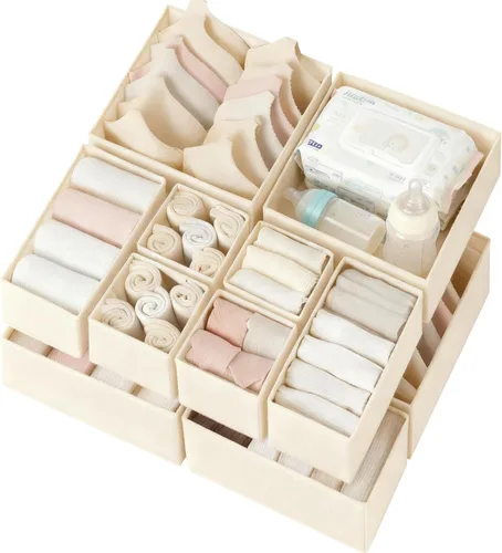 Miniatura 10 de Criusia Organizador de Cajones para Ropa Paquete de 12 - Organizadores de Closet Inodoros y Almacenamiento para Calcetines Ropa Interior Sostén