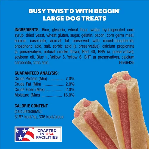 Miniatura 6 de Purina Busy with Beggin' Twist'd Golosinas Masticables de Hueso para Perros Adultos - Bolsa de 6 ct