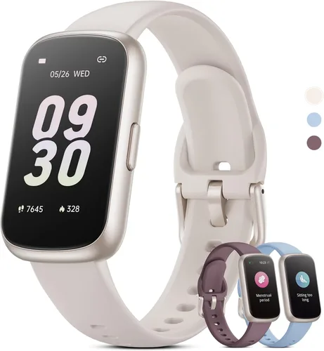 Miniatura 10 de Pulsera de fitness para mujeres y hombres, reloj inteligente con monitor de oxígeno en sangre, frecuencia cardíaca 24/7, monitor de sueño, calorías