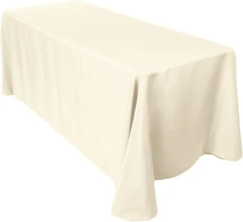 Miniatura 7 de Sparkles Make It Special Mantel rectangular de tela de poliéster de 90 x 132 pulgadas, 5 piezas, para recepción de boda, restaurante, banquete, Negro